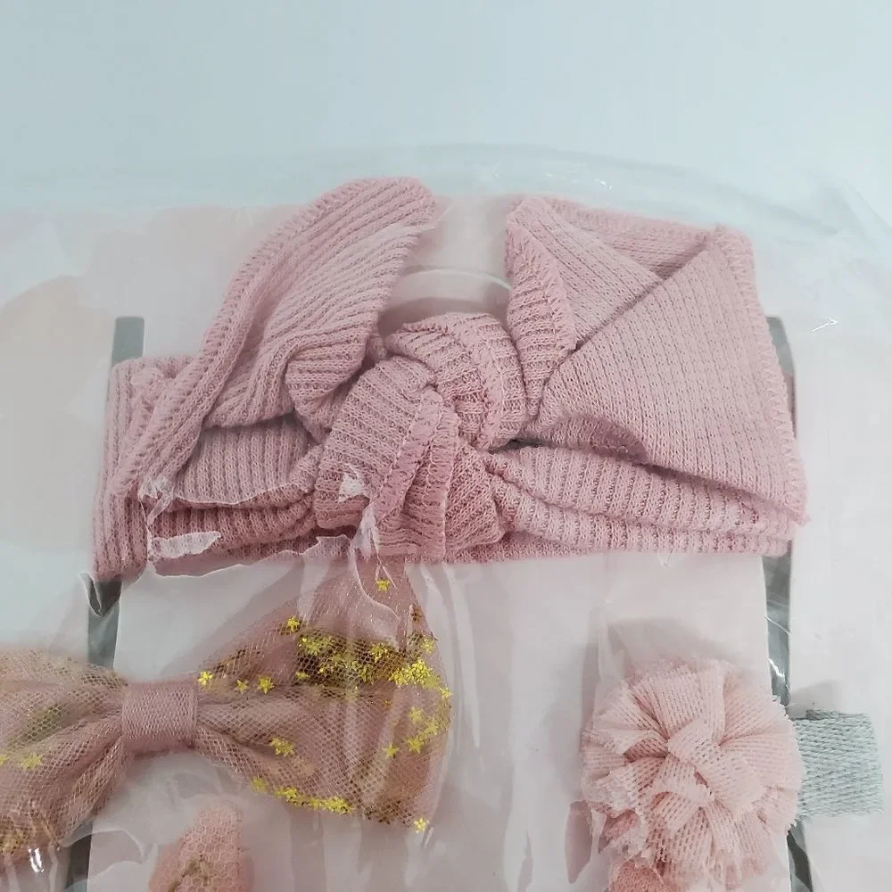 NIB Chicbaby Pink & Gold Hair Accessories & Socks